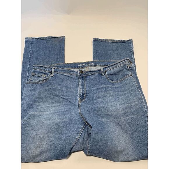 Old Navy Original Women's Mid Rise Denim Jeans Straight Leg Light Wash Size 16R - Picture 5 of 7